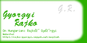 gyorgyi rajko business card